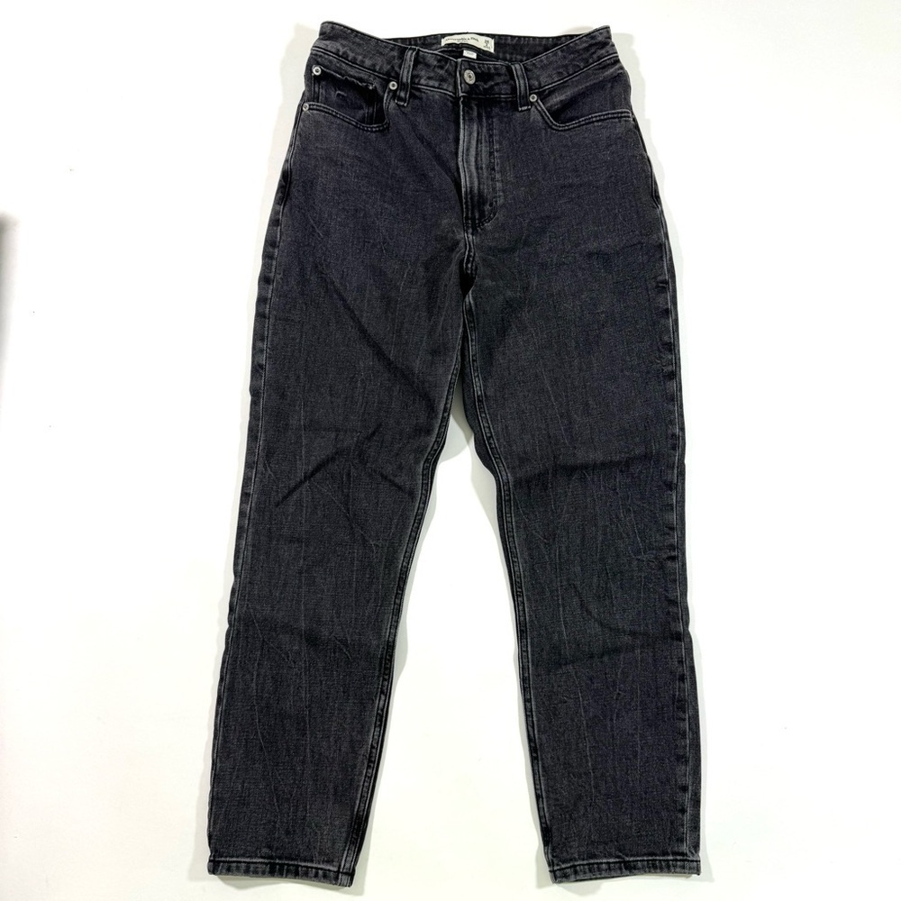 Abercrombie Fitch Mom Jeans High Rise Curve Love Black